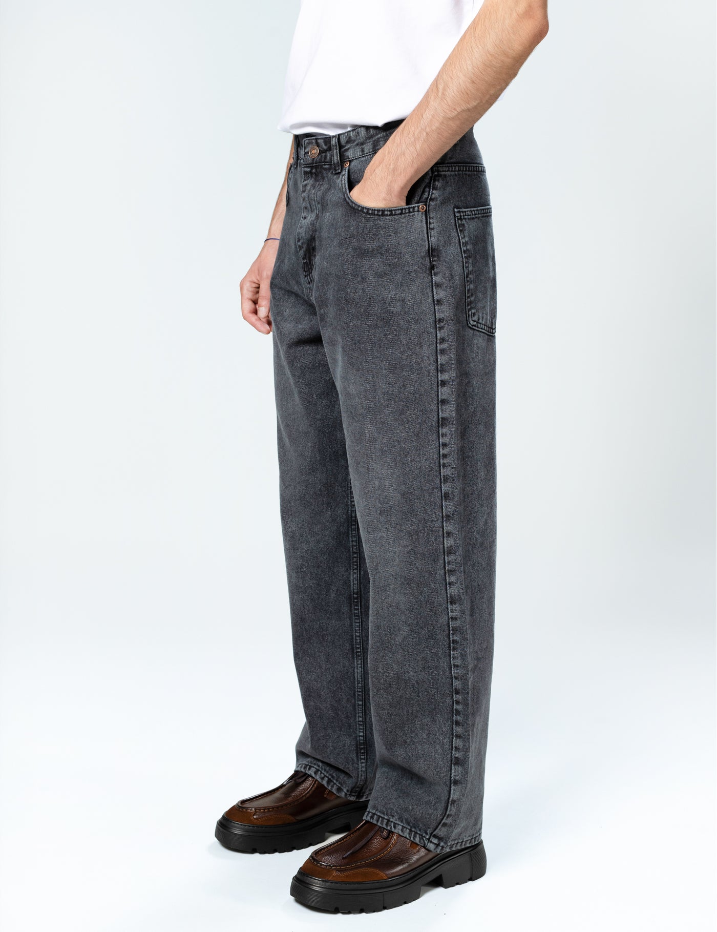 Pantaloni Jeans Oversize Grey