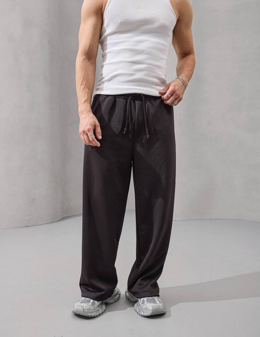 Pantaloni Wide-Leg Co-ord – Negru