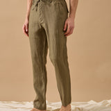 Pantaloni Everhold, Talie Elastică, Kaki