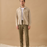 Overshirt Everhold, Bumbac, Crem