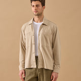 Overshirt Everhold, Bumbac, Crem