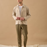 Overshirt Everhold, Bumbac, Crem