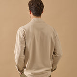 Overshirt Everhold, Bumbac, Crem