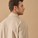 Overshirt Everhold, Bumbac, Crem