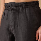 Pantaloni Everhold, Talie Elastică, Negri