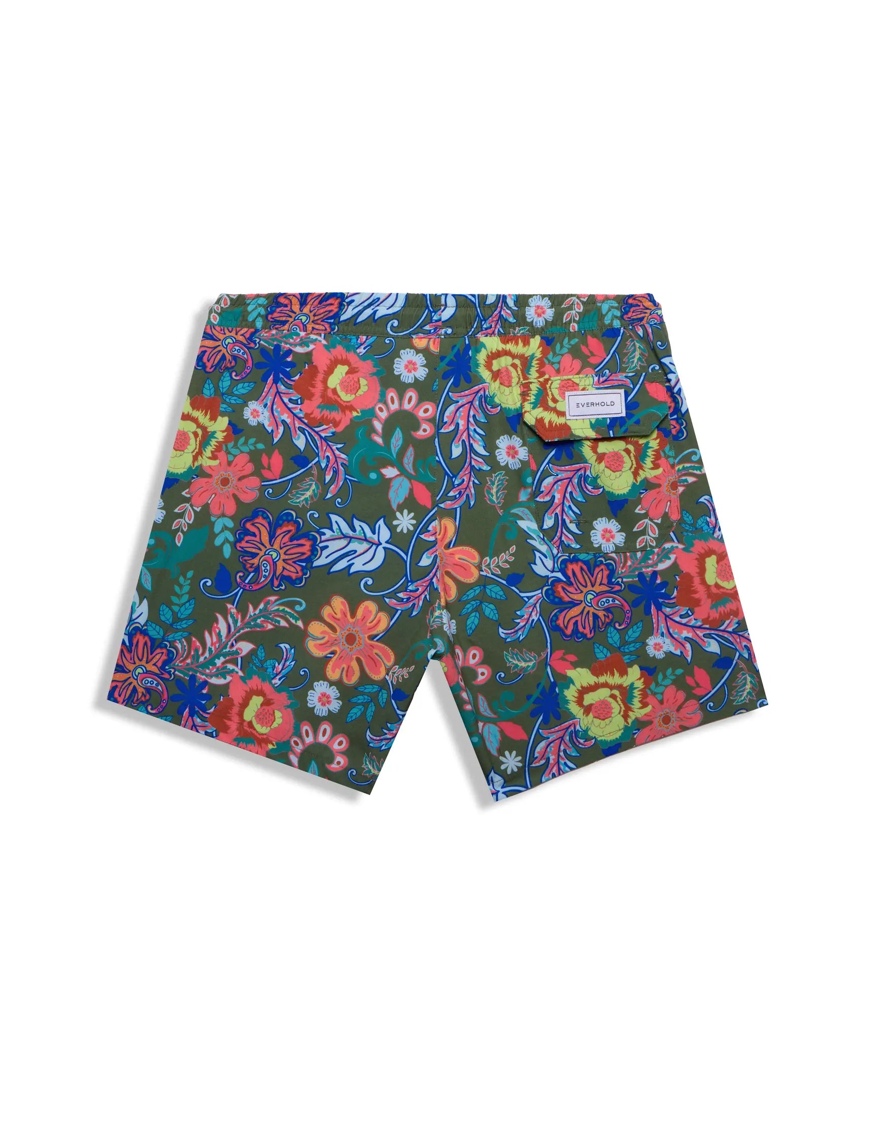 Pantaloni scurți de baie Floral Flex Kaki