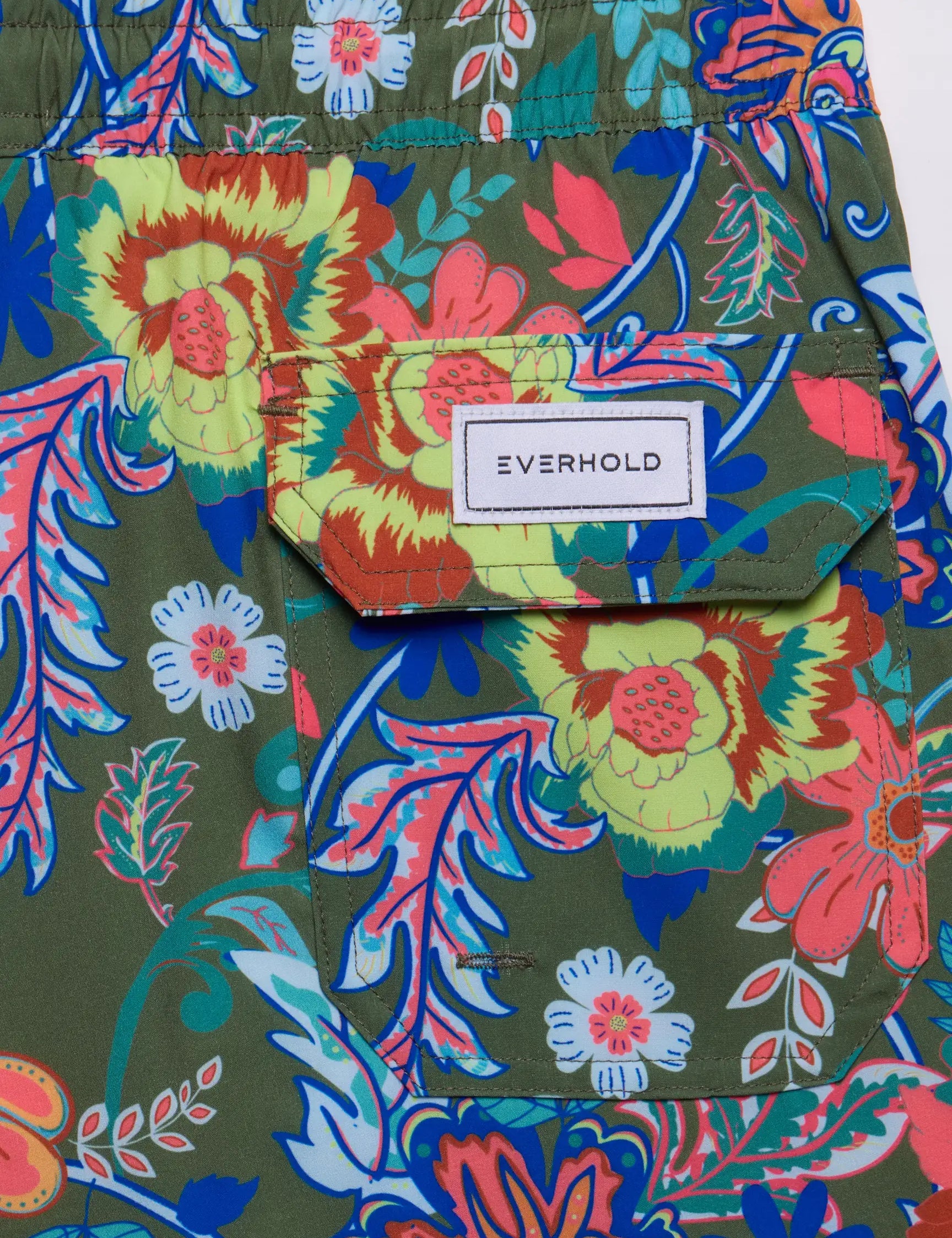 Pantaloni scurți de baie Floral Flex Kaki