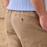 Pantaloni Scurți cu Talie Elastică, Brown