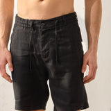 Pantaloni Scurți Everhold, Talie Elastică, Negru