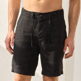 Pantaloni Scurți Everhold, Talie Elastică, Negru