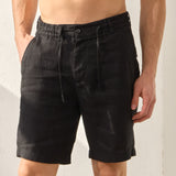 Pantaloni Scurți Everhold, Talie Elastică, Negru