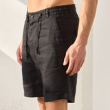 Pantaloni Scurți Everhold, Talie Elastică, Negru