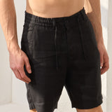 Pantaloni Scurți Everhold, Talie Elastică, Negru