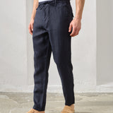 Pantaloni Everhold, Talie Elastică, Navy