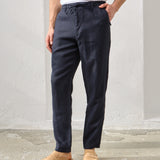 Pantaloni Everhold, Talie Elastică, Navy