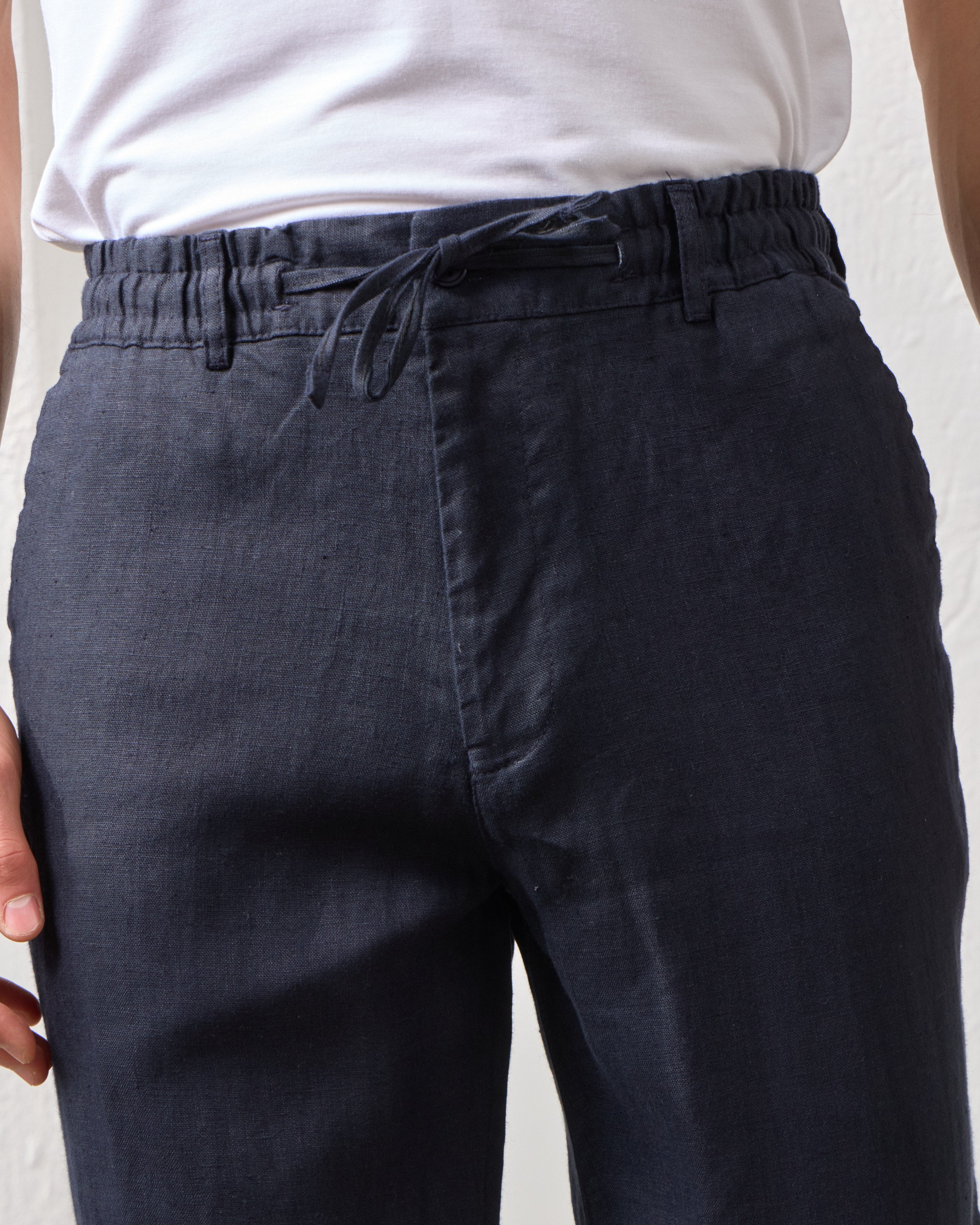 Pantaloni Everhold, Talie Elastică, Navy
