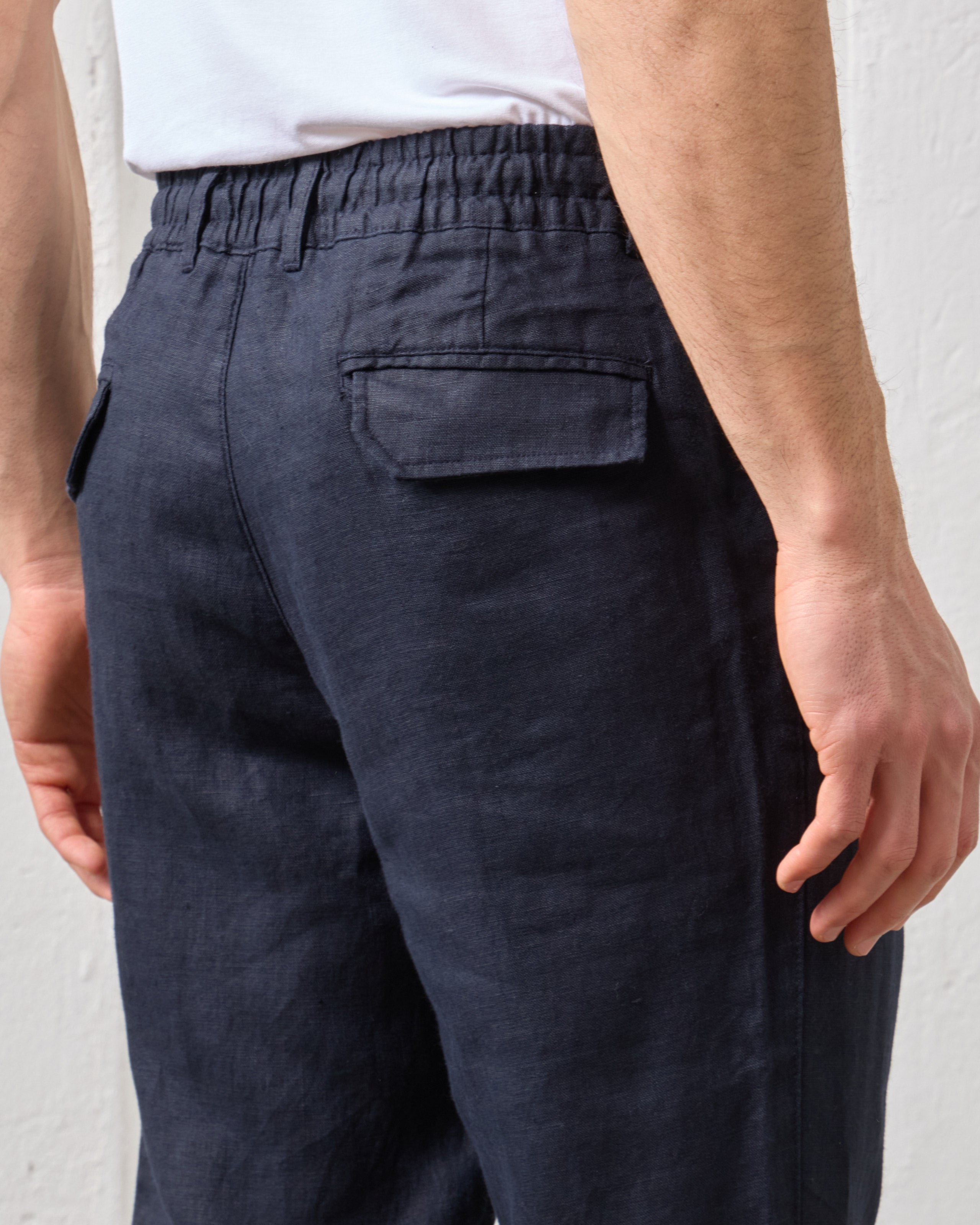 Pantaloni Everhold, Talie Elastică, Navy