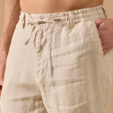 Pantaloni Everhold, Talie Elastică, Crem