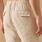 Pantaloni Everhold, Talie Elastică, Crem