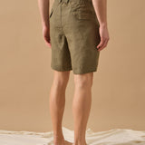 Pantaloni Scurți Everhold, Talie Elastică, Kaki