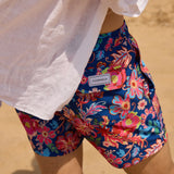 Pantaloni scurți de baie Blue Floral Flex