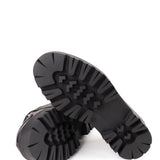 Pantofi Over Size Dark Brown cu cusatură decorativă și cataramă
