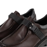 Pantofi Over Size Dark Brown cu cusatură decorativă și cataramă