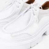 Pantofi Over Size White cu cusatură decorativă