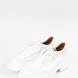 Pantofi Over Size White cu cusatură decorativă
