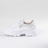 Pantofi Over Size White cu cusatură decorativă