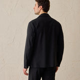 Set Jachetă cu două buzunare și pantaloni - Negru
