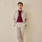 Set Jachetă cu două buzunare și pantaloni - Beige