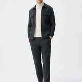 Set Jachetă cu două buzunare și pantaloni - Gri Antracit
