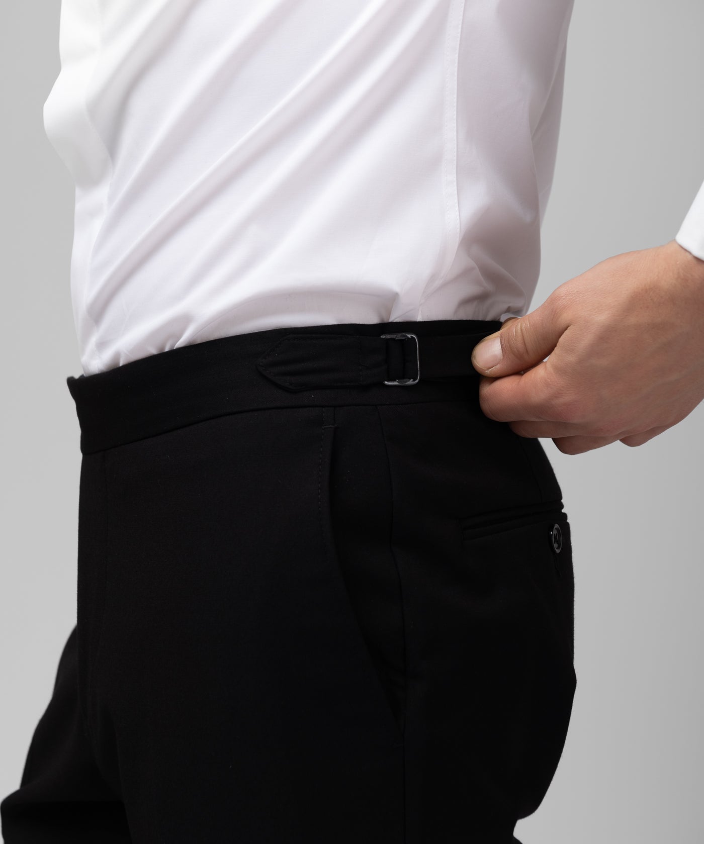 Pantaloni Negri Barbati, Pantaloni Negri cu Catarama, Pantaloni Barbati Eleganti