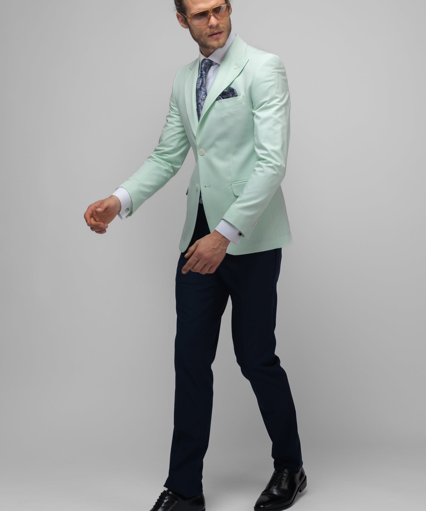 Sacou Barbati, Sacou Verde Pastel, Sacou Barbati Elegant