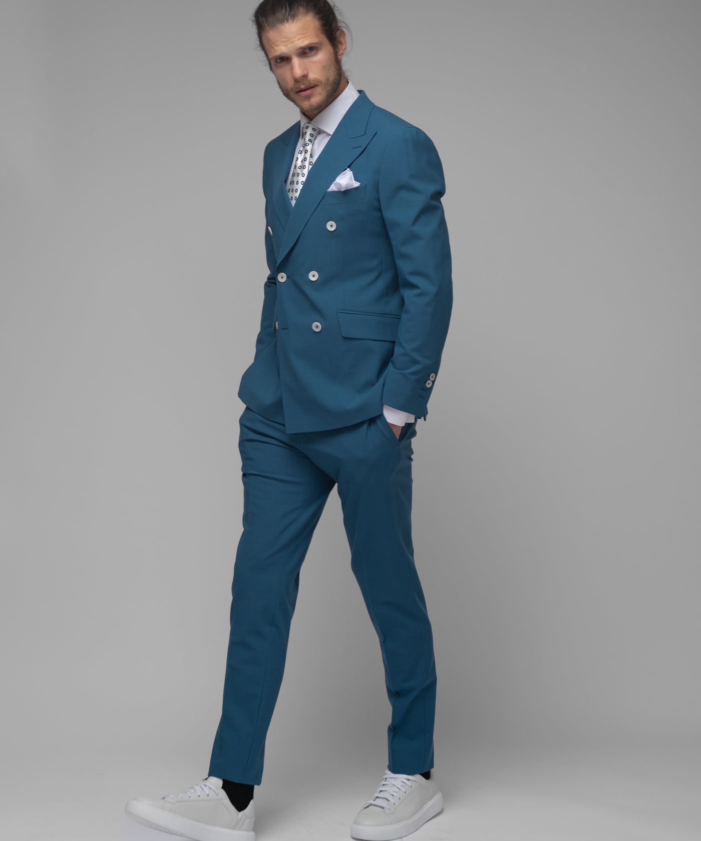 Costum Barbati, Costum Albastru, Costum Albastru Barbati Elegant
