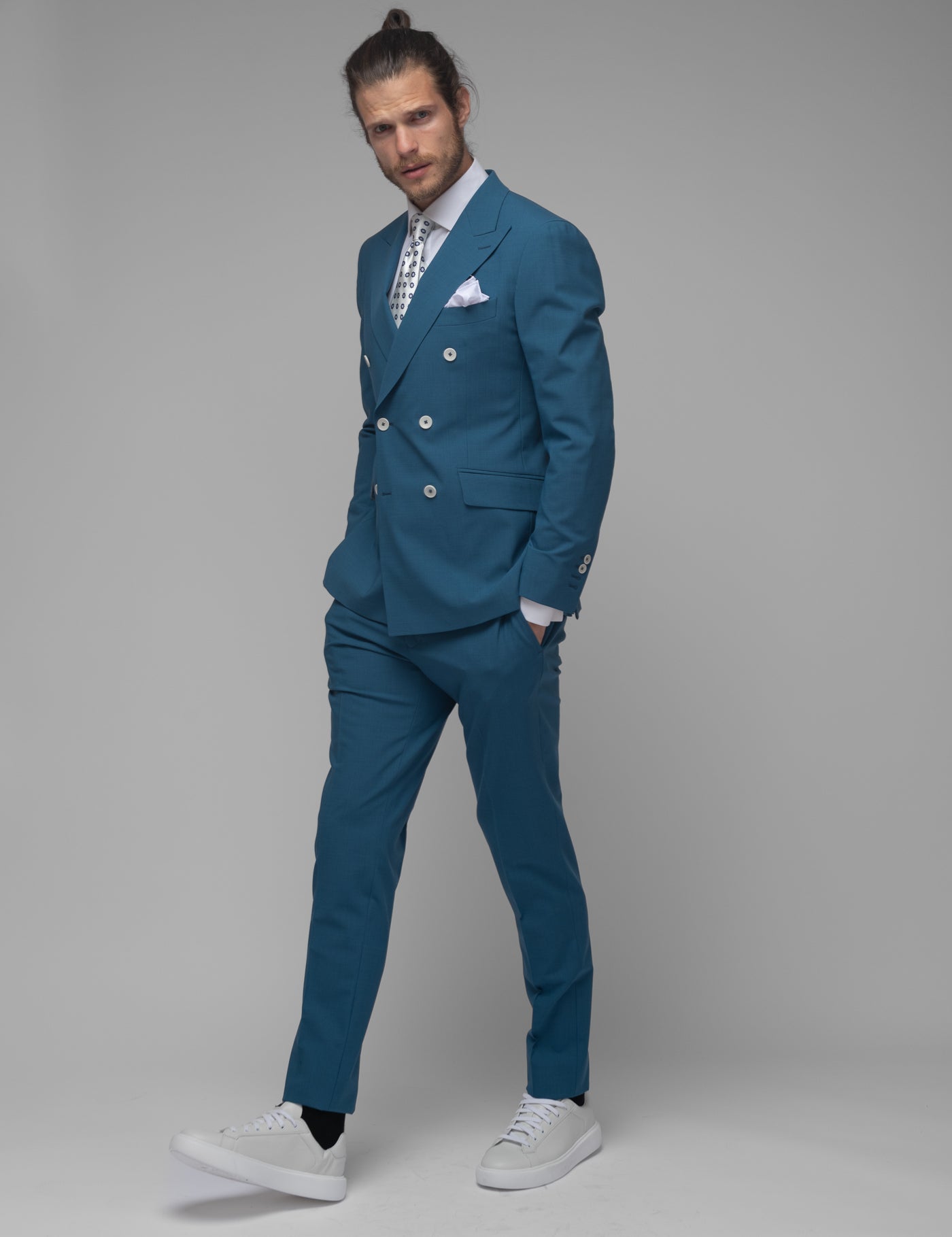 Costum Barbati, Costum Albastru, Costum Albastru Barbati Elegant