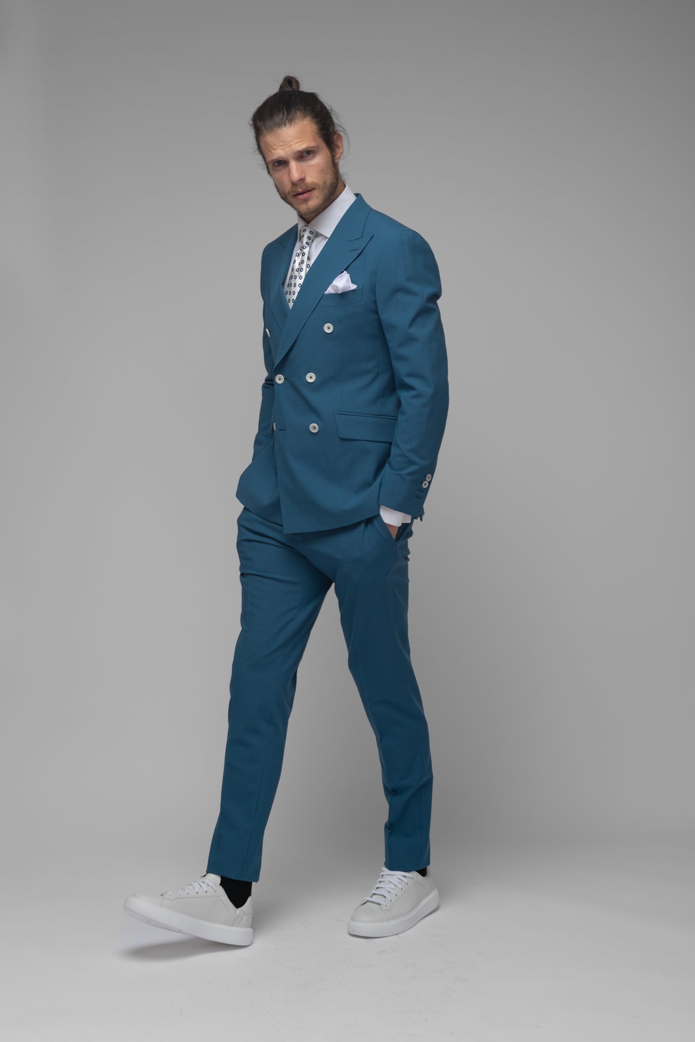 Costum Barbati, Costum Albastru, Costum Albastru Barbati Elegant