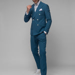 Costum Barbati, Costum Albastru, Costum Albastru Barbati Elegant