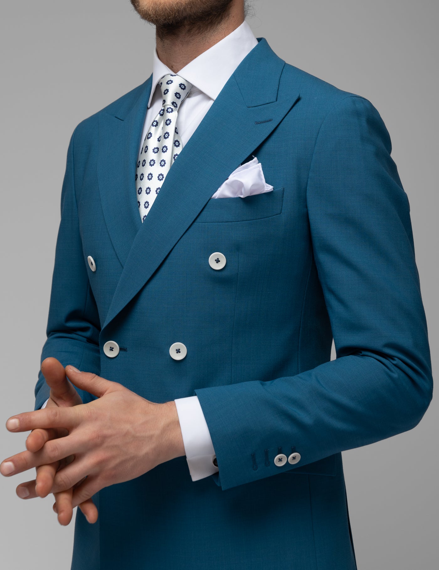 Costum Barbati, Costum Albastru, Costum Albastru Barbati Elegant