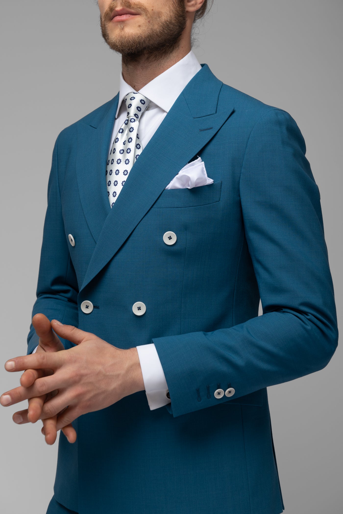Costum Barbati, Costum Albastru, Costum Albastru Barbati Elegant