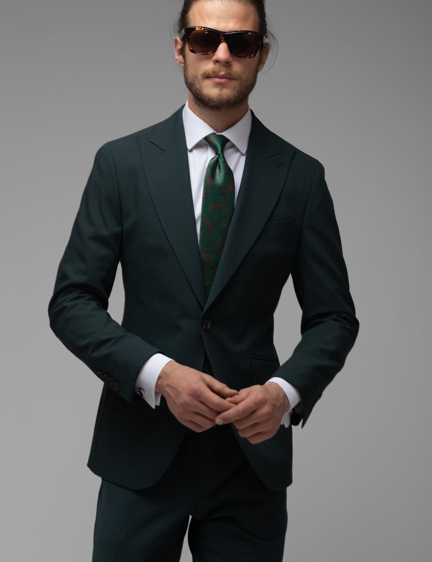 Costum Barbati, Costum Verde Imperial, Costum Verede Elegant Barbati