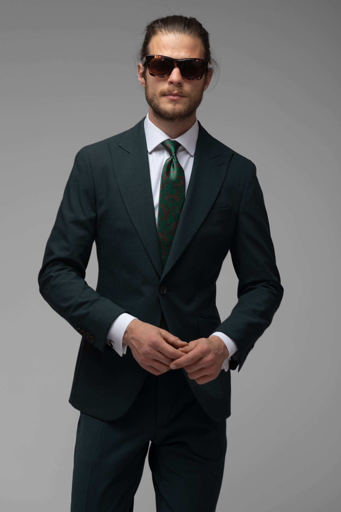 Costum Barbati, Costum Verde Imperial, Costum Verede Elegant Barbati