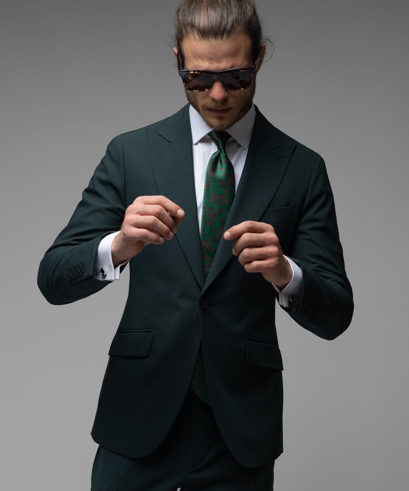 Costum Barbati, Costum Verde Imperial, Costum Verede Elegant Barbati