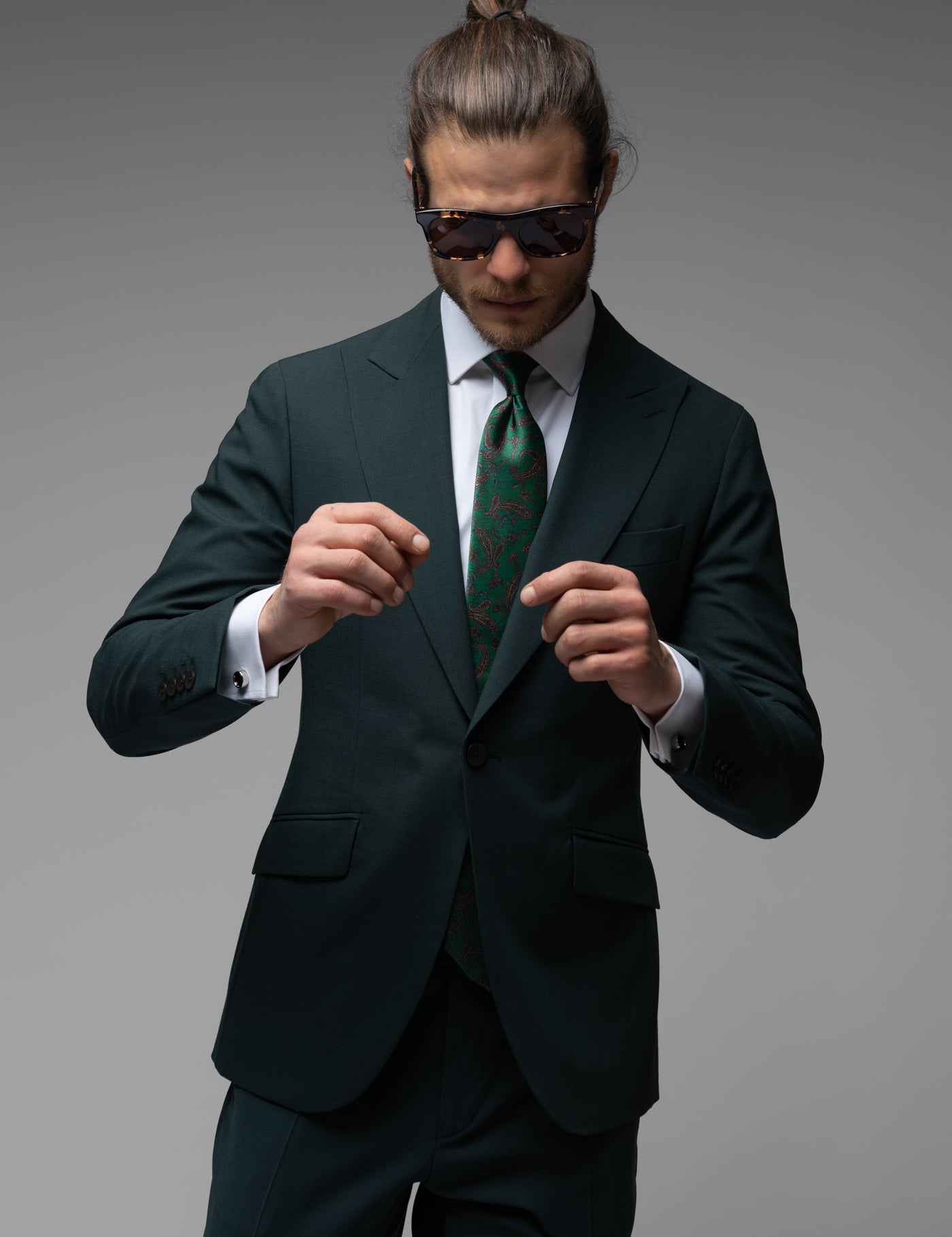 Costum Barbati, Costum Verde Imperial, Costum Verede Elegant Barbati