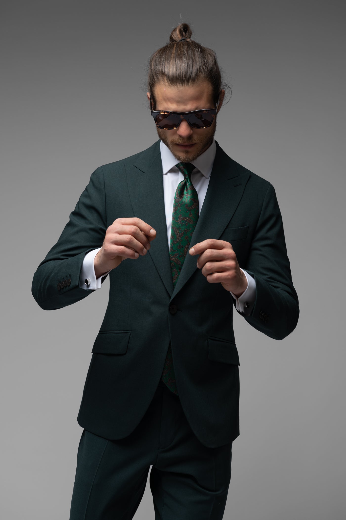 Costum Barbati, Costum Verde Imperial, Costum Verede Elegant Barbati