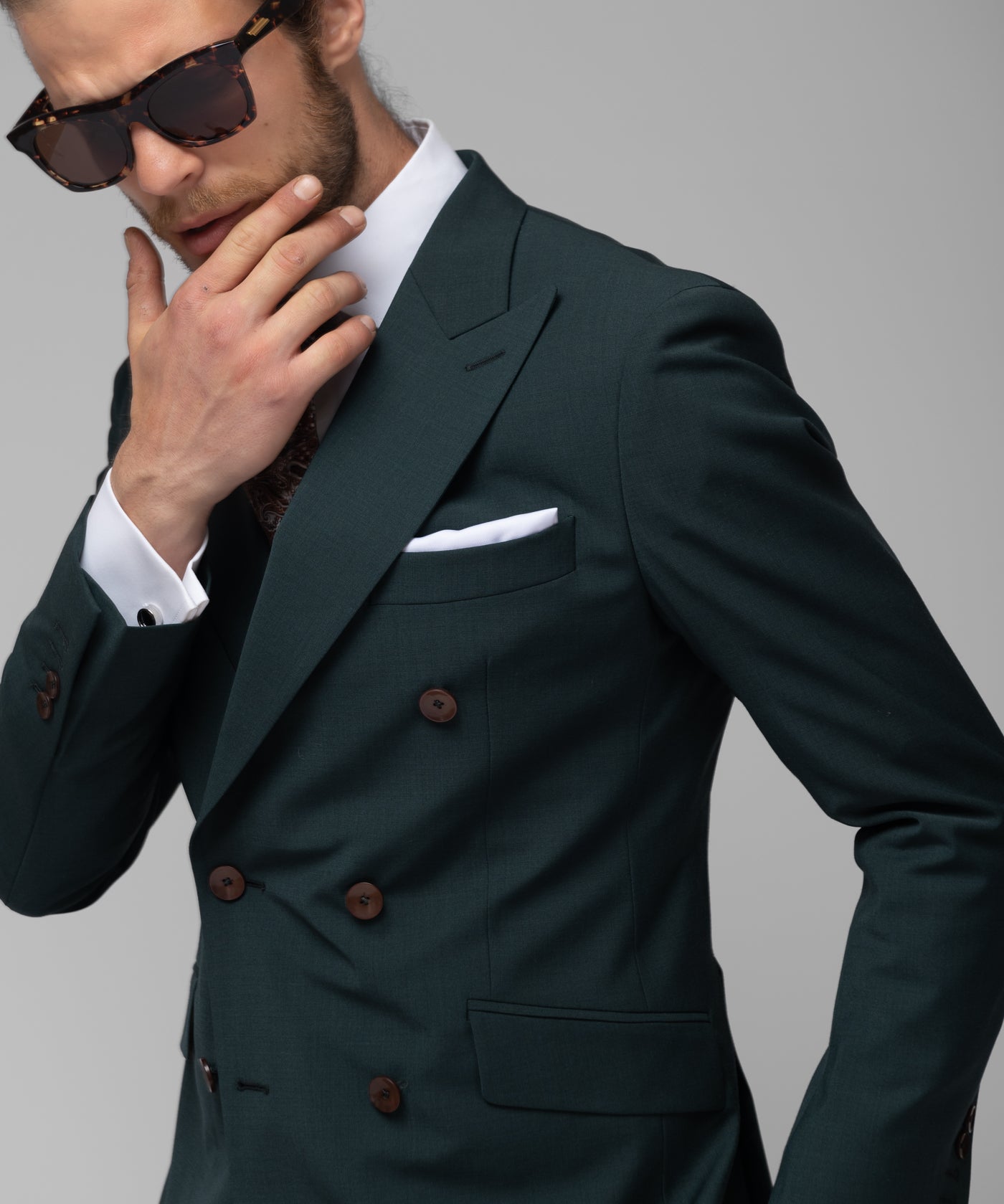 Costum Barbati, Costum Verde Inchis , Costum Barbati Elegant