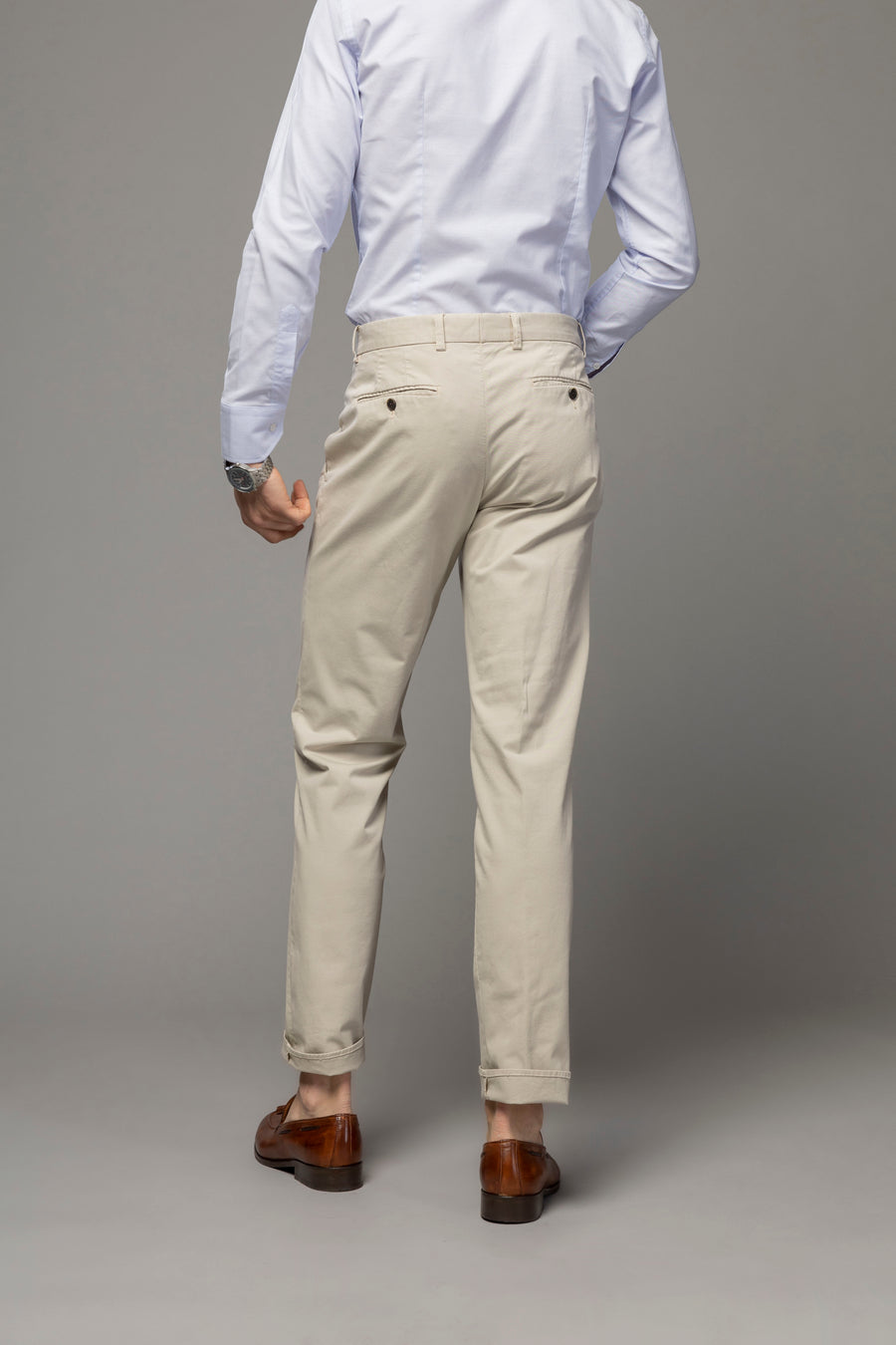 Pantaloni chinos light beige