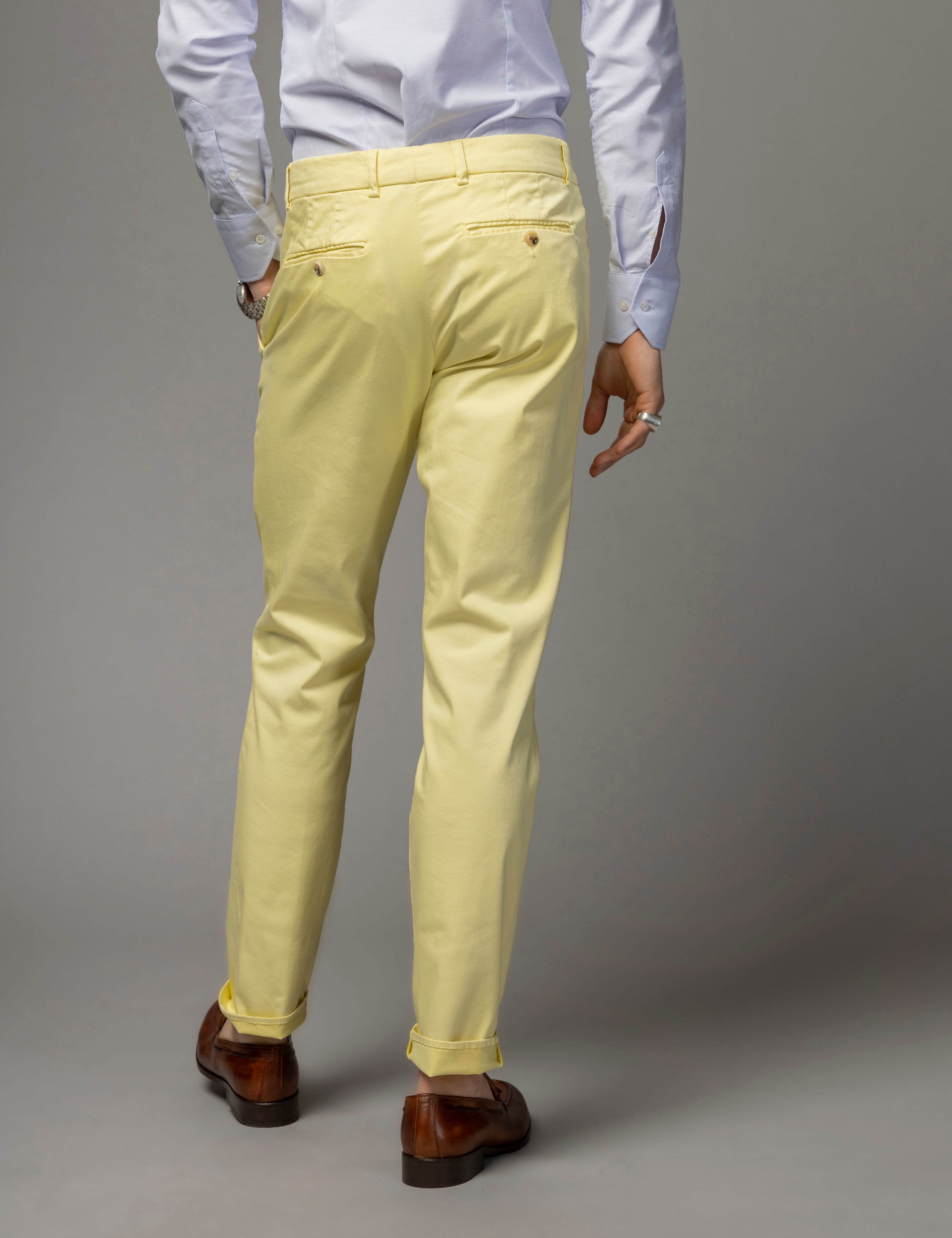 Pantaloni Chino Light Yellow