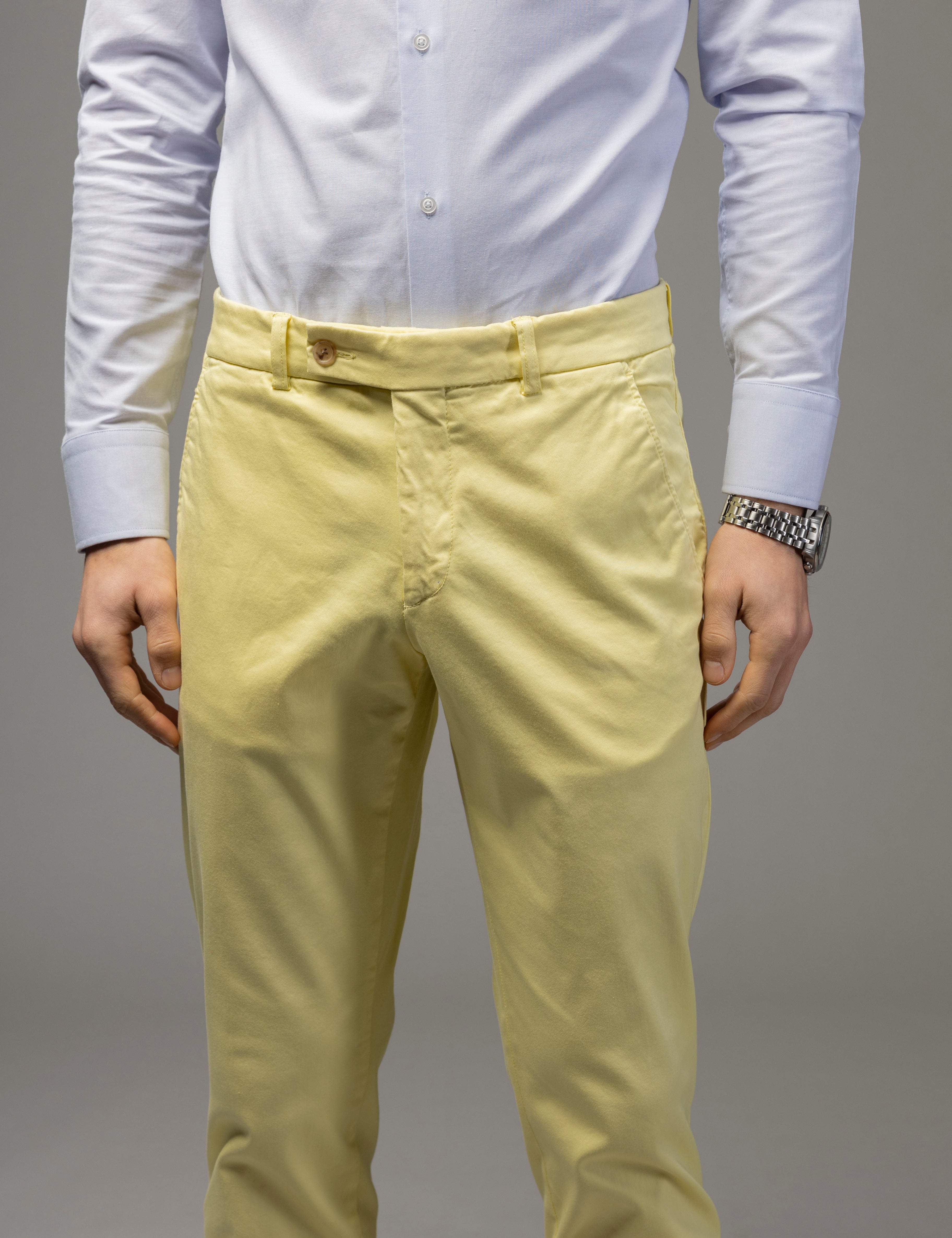 Pantaloni Chino Light Yellow